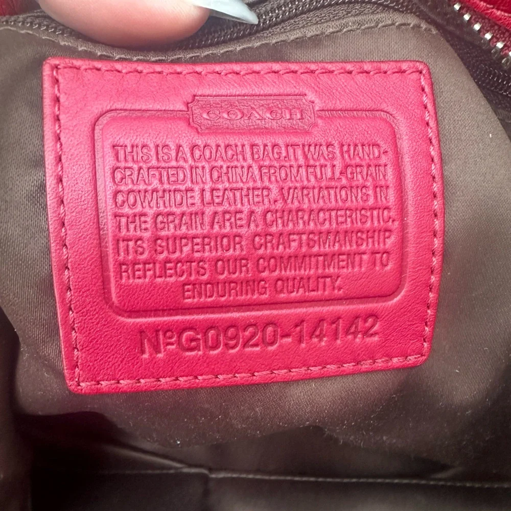 🌹Y2K Red Coach Brooke Leather Shoulder Bag 14142 🌹 - Picture 9 of 9